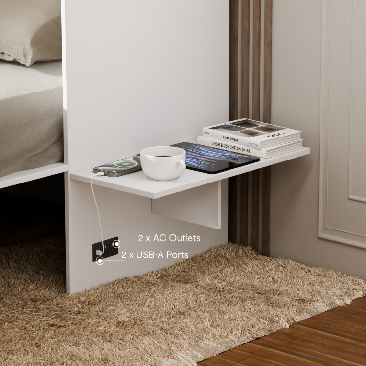 <p>Left-Side Table With Charging Station</p><p></p>