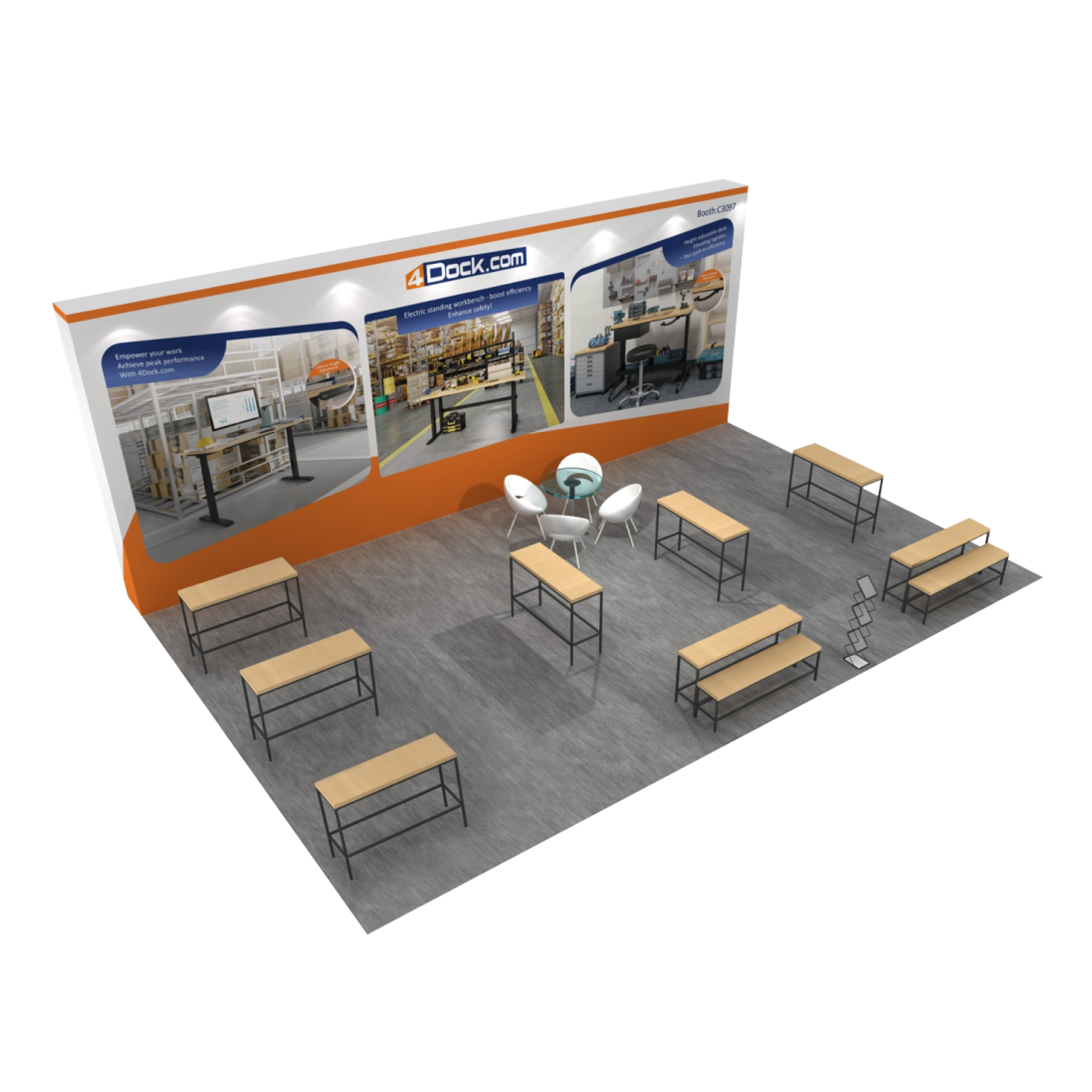 10 x 10ft Portable Exhibition Display Racks | 4Dock