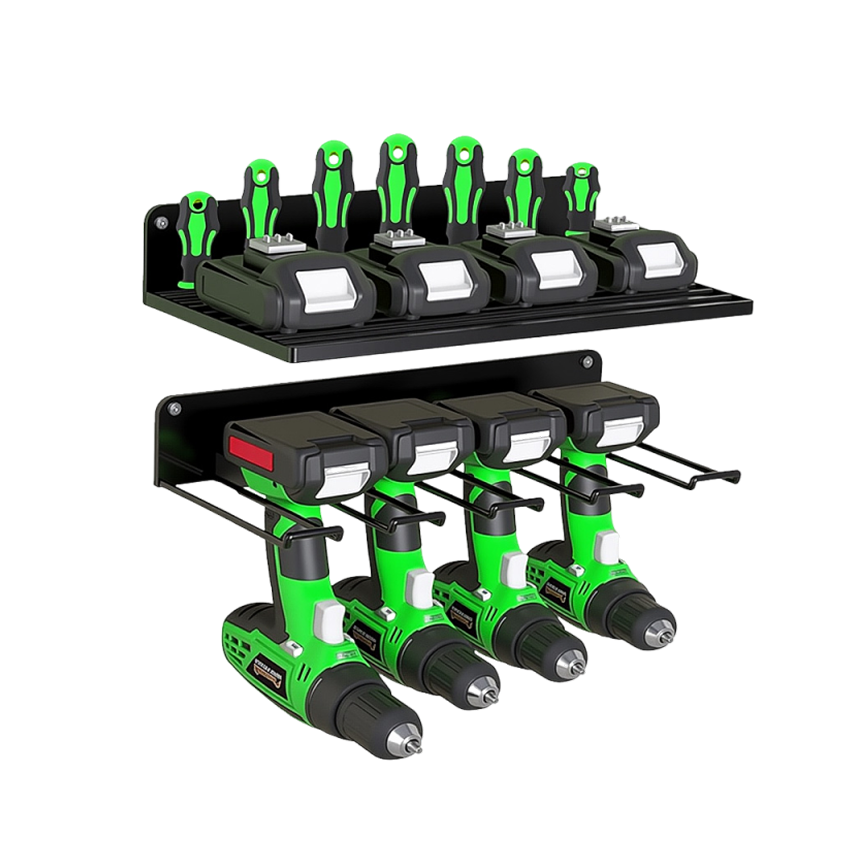Tools Rack With Full Storage 2-Tier Tool Storage Rack | 4Dock