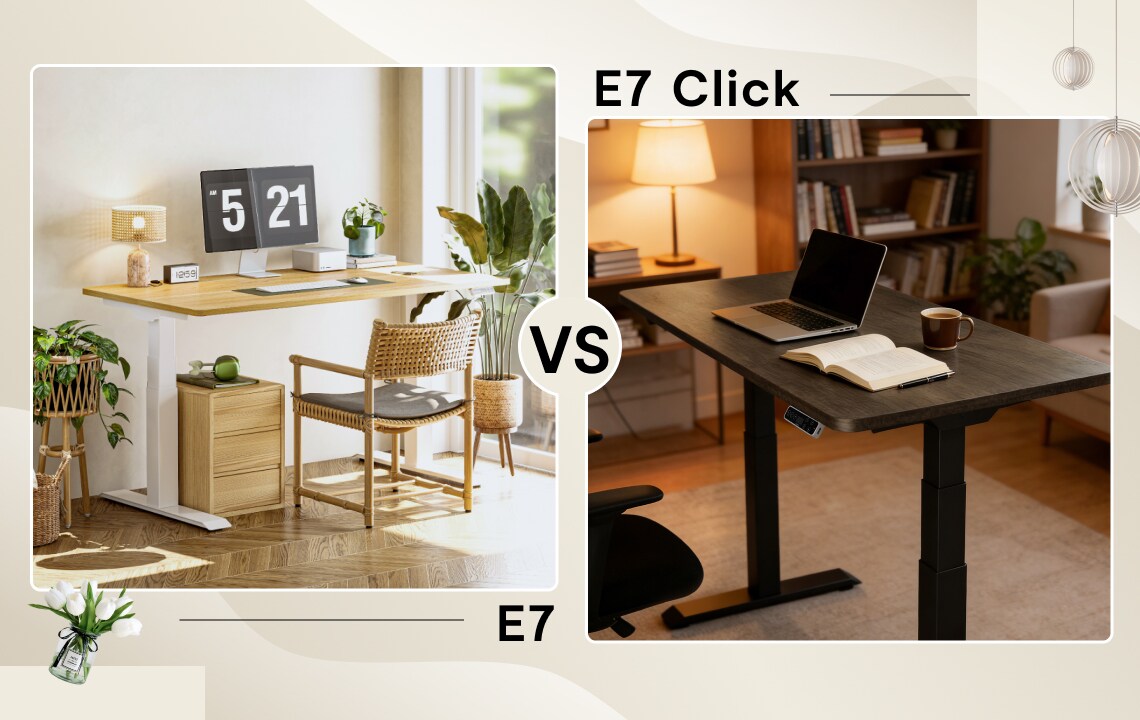 E7との違いを徹底比較】FlexiSpot新モデル「E7 Click」はここが進化
