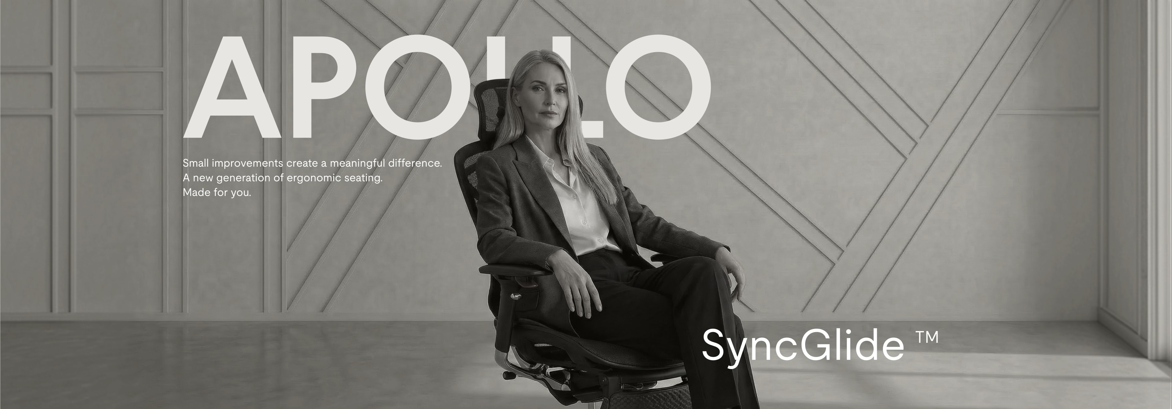 Elegant ergonomic chair Apollo with SyncGlide™ tech