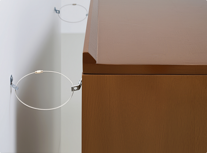 To reduce the risk of tipping, the total stacked height should not exceed 59''.